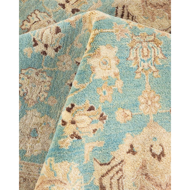 Textile Eclectic, One-of-a-Kind Hand-Knotted Area Rug - Light Blue, 8' 0" x 10' 3" For Sale - Image 7 of 8
