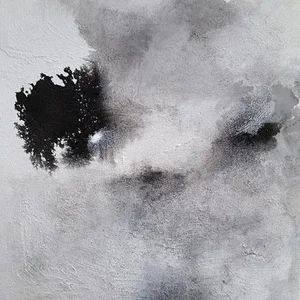"Shades of Grey" Contemporary Minimalist Abstract Giclee Fine Art Print, Black White