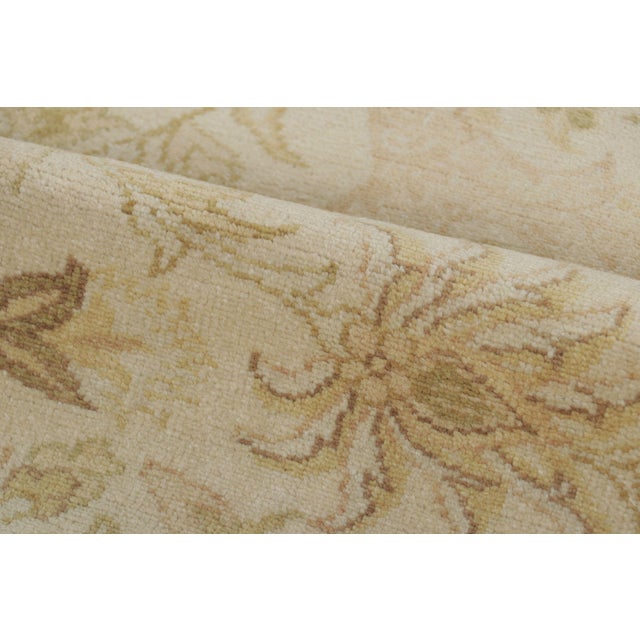 Vintage Turkish Oushak Floral Rug in Soft Ivory, Gold & Beige Hues - Rug & Kilim For Sale In New York - Image 6 of 7