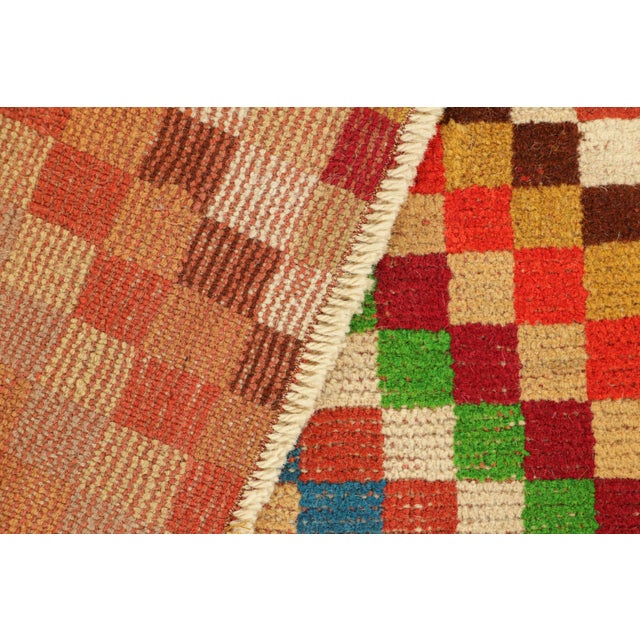Textile Vintage Zeki Müren Runner With Polychromatic Geometric Patterns From Rug & Kilim For Sale - Image 7 of 7