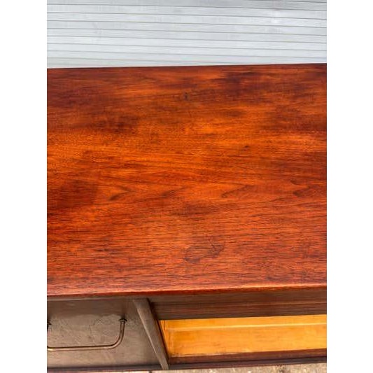 Jens Risom Tambour Door Cabinet, Walnut & Brass, Mid-Century, 1965 For Sale - Image 14 of 14