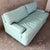 Postmodern Teal Leather Loveseat by Directional Furniture. Circa 1980s. For Sale In Miami - Image 6 of 18