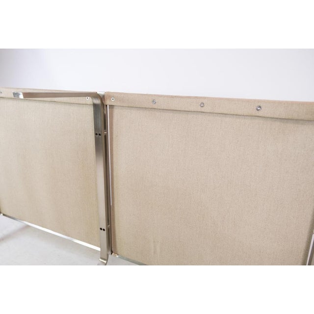 Stainless Steel & Black Leather 2-Seater Sofa by Mann for Norr11, 2000s For Sale - Image 9 of 16