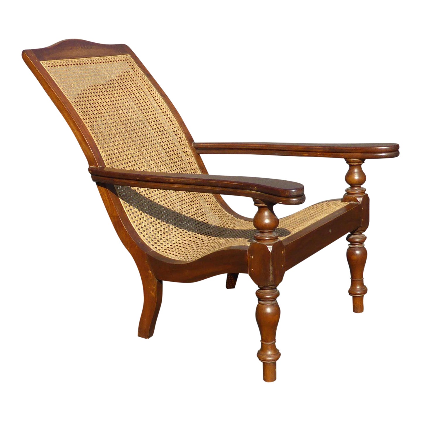 Vintage British Colonial Plantation Recliner Chair Chairish