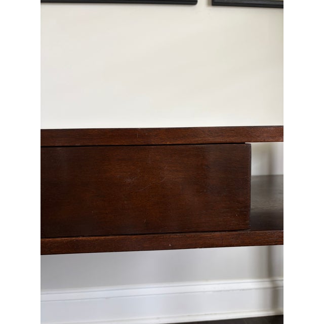 Edward Wormley for Dunbar Mid-Century Walnut Console Table With Drawer For Sale - Image 10 of 12