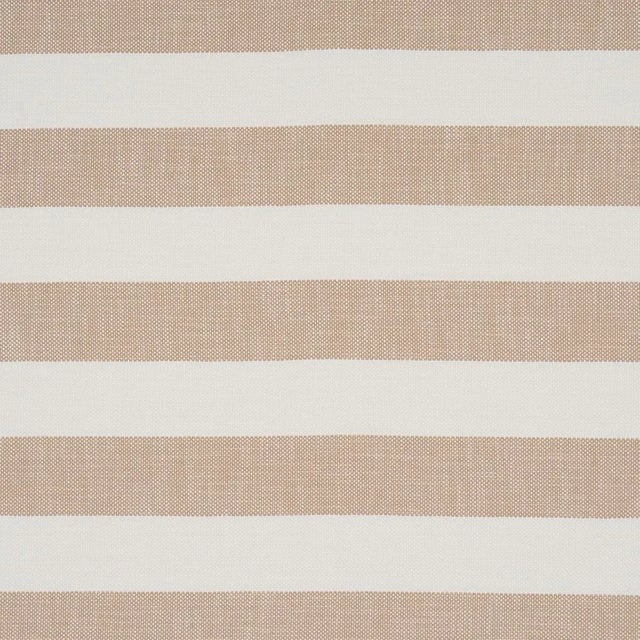 SAMPLE - Schumacher X Caroline Z Hurley Desert Wide Stripe Fabric In Sand For Sale