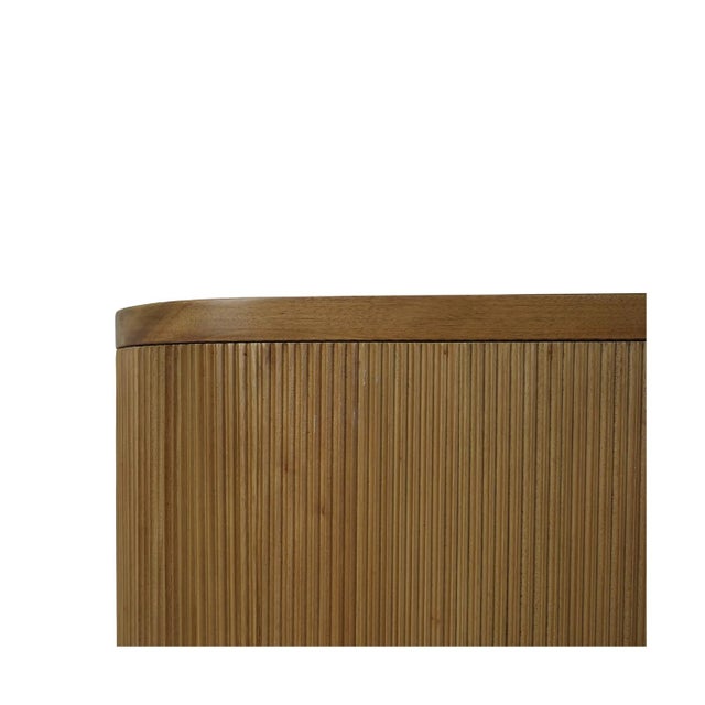 Scandinavian Reeded Wood Sideboard For Sale In Greensboro - Image 6 of 11