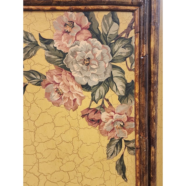 Vintage Tortoise Bamboo 3-Fold Screen Room Devider For Sale - Image 10 of 12