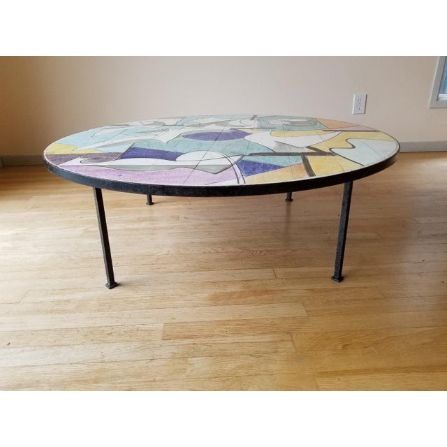 Mid 20th Century Ceramic Tile Coffee Table | Chairish