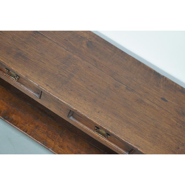 Vintage French Rustic Farmhouse Oak Side Table, 1920s For Sale - Image 4 of 18