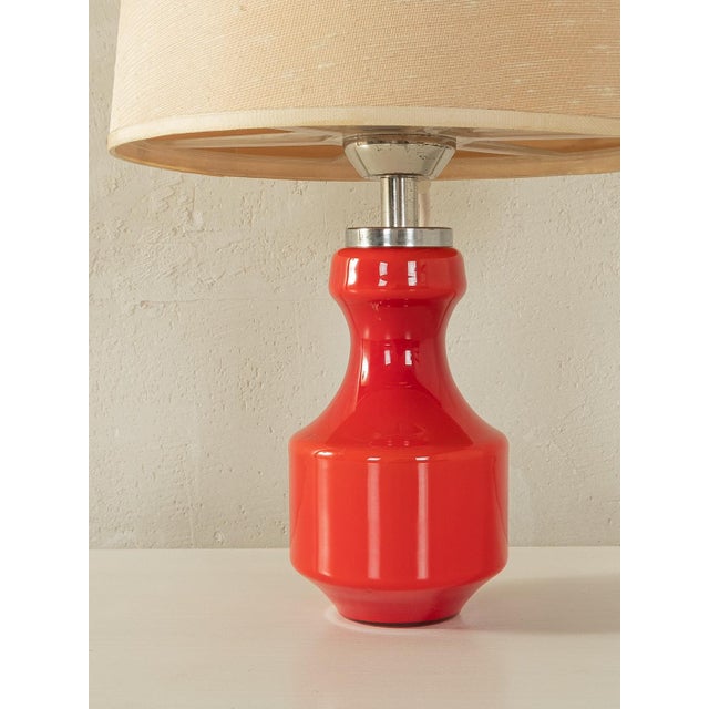 Mid-Century Modern Table Lamp with Glass Base, 1970s For Sale - Image 3 of 6