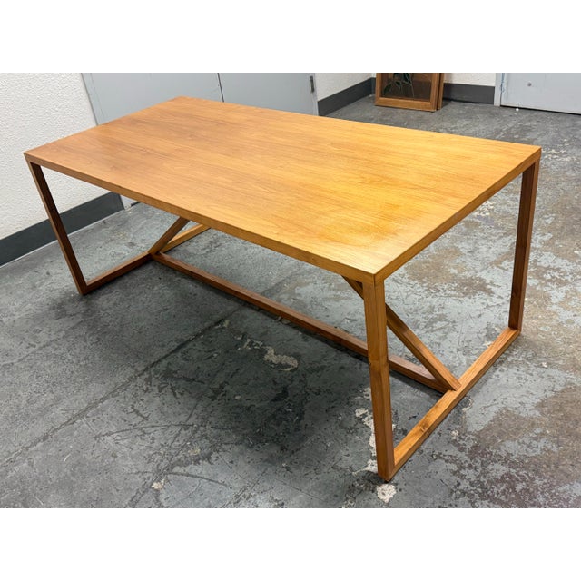 Wood Blu Dot Strut Wood Dining Table For Sale - Image 7 of 12