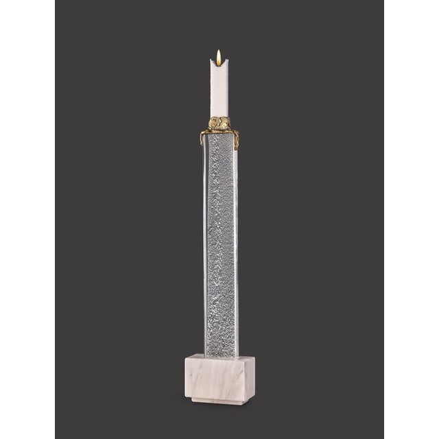 Glass Faceted Skyline Black Candleholder by Aina Kari For Sale - Image 7 of 14