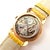 Movado 18k Yellow Gold Automatic Bumper Yellow Alligator Band Watch R8405 For Sale - Image 4 of 8