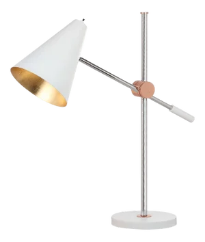 Modern Task Lamp - Chrome & White