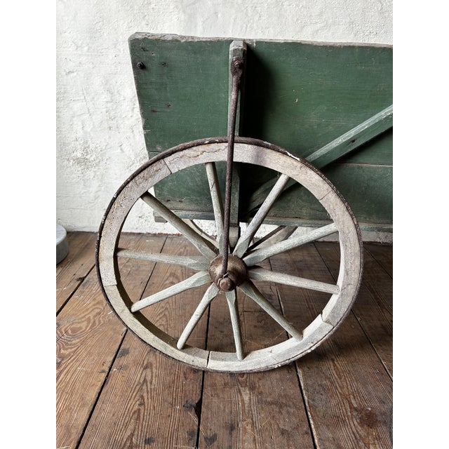 Victorian Painted Wooden Four-Wheel Hand Cart, 1880 For Sale - Image 5 of 8