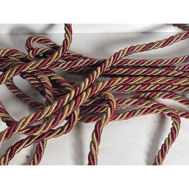 Textile Vintage 8 PCS Large Silk Tassels With Tiebacks For Sale - Image 7 of 7