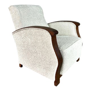 Vintage Dutch Boucle Art Deco Armchair For Sale