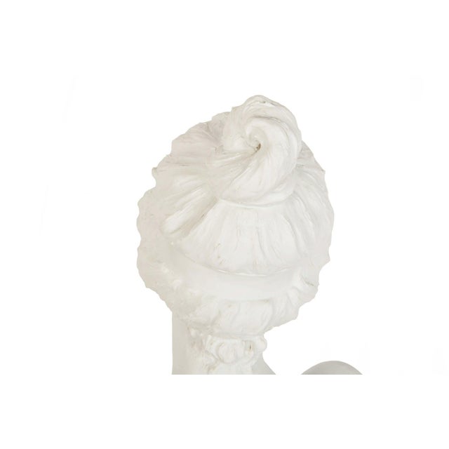 French Parian Porcelain Bust of “Tanagra” After Emmanuel Villanis Ca. 1890 For Sale - Image 9 of 12