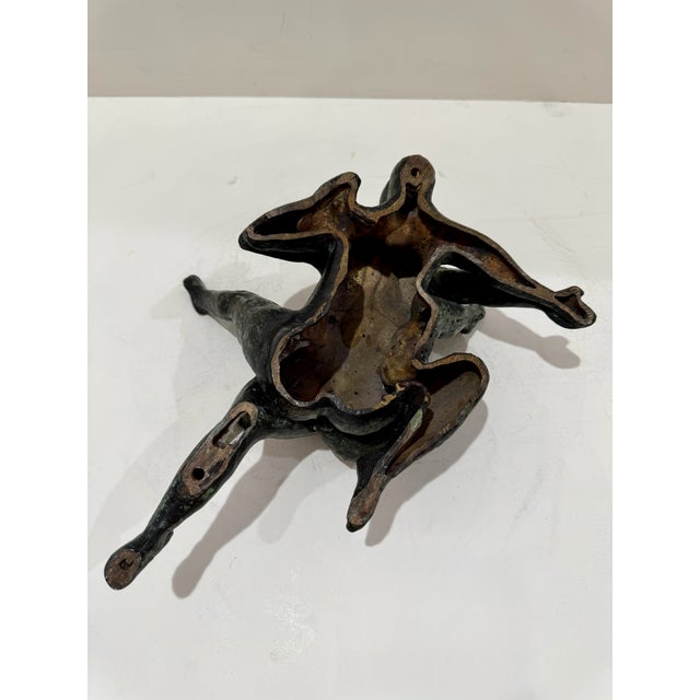 1960s Larry Mohr Bronze Lovers Embracing Sculpture Signed From Artist Estate For Sale - Image 10 of 11