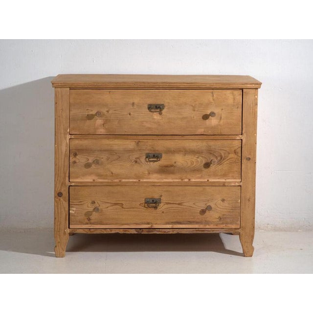 European Washed Pine Three-Drawer Chest by Amaru For Sale - Image 5 of 12