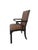 Vintage Baker Furniture Brown Leather & Ebonized Wood Armchair For Sale - Image 9 of 17