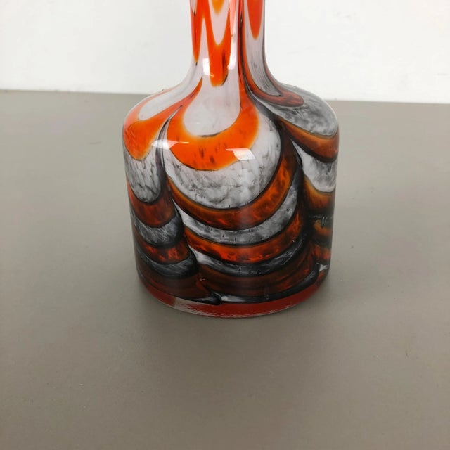 Large Vintage Pop Art Multi-Color Vase from Opaline Florence, Italy, 1970s For Sale - Image 4 of 11