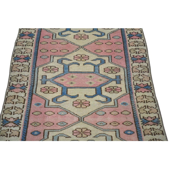 Vintage Turkish Anatolian Hand Knotted Wool Rug, 2'7''x9'2'' For Sale - Image 4 of 4