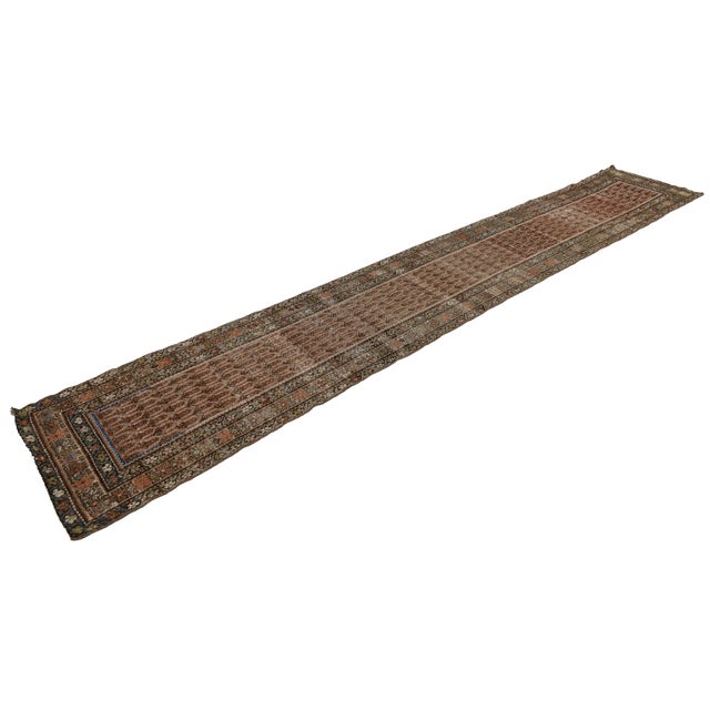 Late 19th Century 19th Century Antique Malayer Wool Runner Rug With Repeating Boteh Motif For Sale - Image 5 of 10