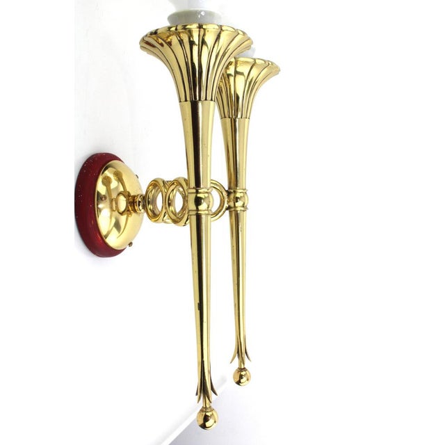 Art Deco Wall Lamps in Torch Shape, 1920s, Set of 2 For Sale - Image 9 of 14