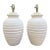 Vintage Mar-Kel Postmodern Ribbed Plaster-Style Beehive Lamps - A Pair For Sale