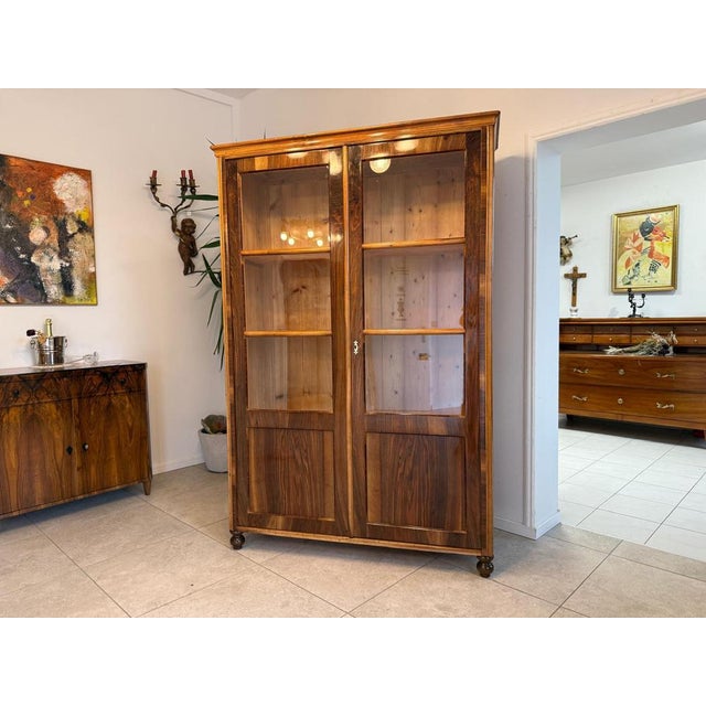 Biedermeier Display Cabinet in Glass For Sale - Image 14 of 14