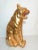 Vintage Gold Leaf & Ceramic Tiger For Sale - Image 6 of 11