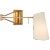 AERIN for Visual Comfort Signature Keil Swing Arm Wall Light in Hand-Rubbed Antique Brass with Linen Shade For Sale