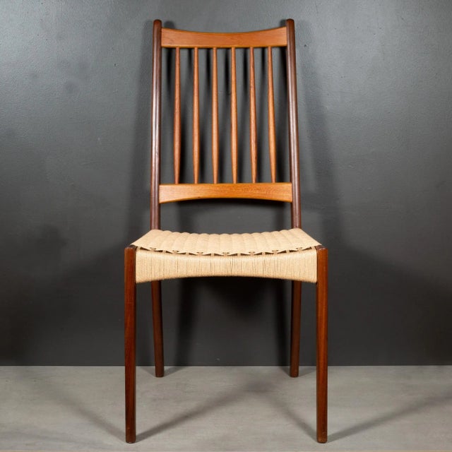 Mid-Century Arne Hovmand-Olsen for Mogens Kold Danish Dining Chairs C.1960-1970 For Sale - Image 9 of 12
