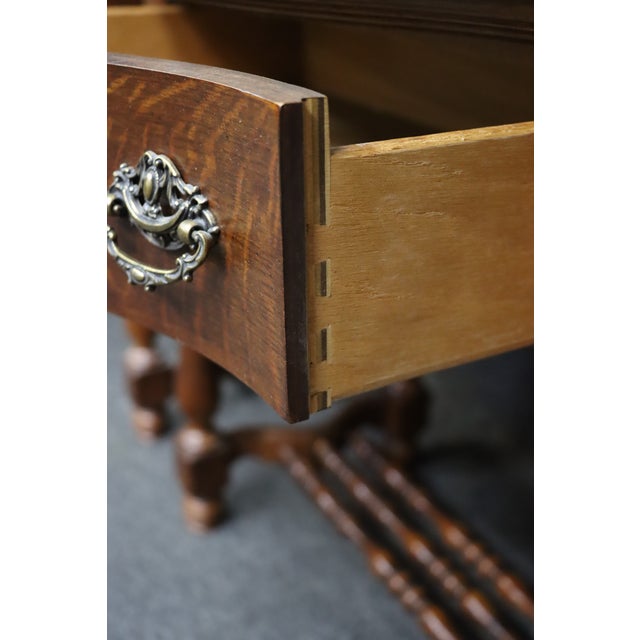 Pulaski Furniture Oak Nightstands With Faux Marble Tops, Pair For Sale - Image 13 of 15