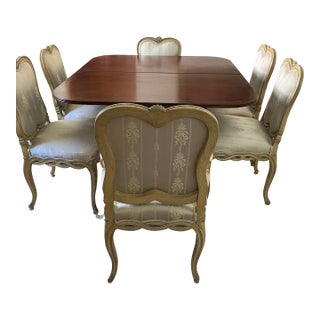 Antique Mahogany Pedestal Dining Room Table With Leaves For Sale