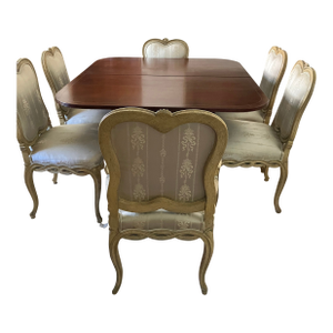 Antique Mahogany Pedestal Dining Room Table With Leaves