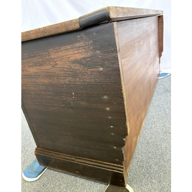 Early 20th Century Handmade Wood Blanket Chest With Hinged Lid For Sale - Image 18 of 18