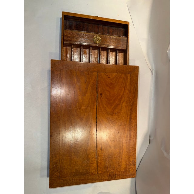 Early 19th Century Early 19th Century Connecticut Portable Lap Desk With Drawer For Sale - Image 5 of 12