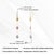4.25ct Uneven Cut Multi Sapphire 14k Gold Dangle Earrings for Her- 2 Pieces For Sale - Image 12 of 16