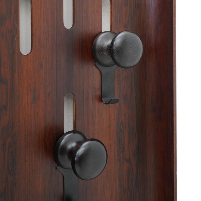 Wall Coat Rack in Curved Plywood, 1960s For Sale - Image 9 of 15