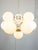 Vintage Italian Brass and Opaline 10-Arm Chandelier, 1970s For Sale - Image 13 of 18