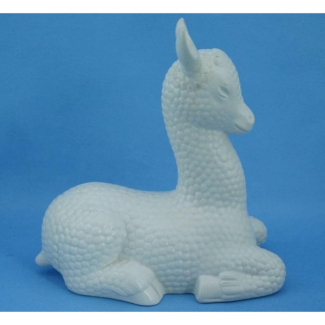Art Deco Ceramic Baby Deer Sculpture by Giovanni Gariboldi for Richard Ginori Factory, Italy, 1900s For Sale - Image 9 of 18