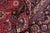 Textile Boho Chic Vintage Retro Kashan Red/Blue Wool Rug - 9'7'' X 12'9'' For Sale - Image 7 of 10