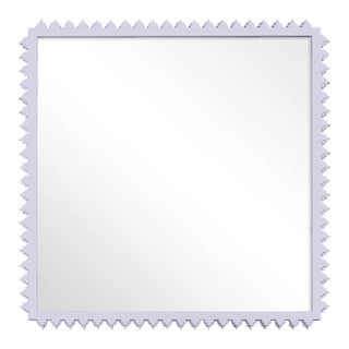 Fleur Home Carnival Muses Square Mirror in Spring Iris, 47.5x47.5 For Sale