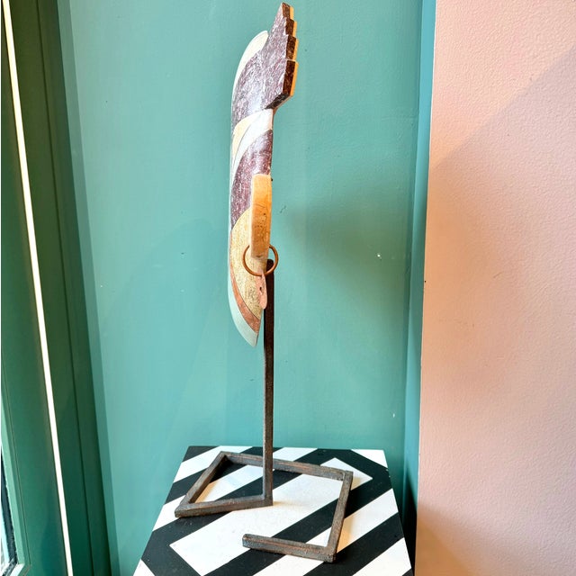 Vintage Joseph De Castro Style Tessellated Stone Face Mask Sculpture For Sale In New York - Image 6 of 11