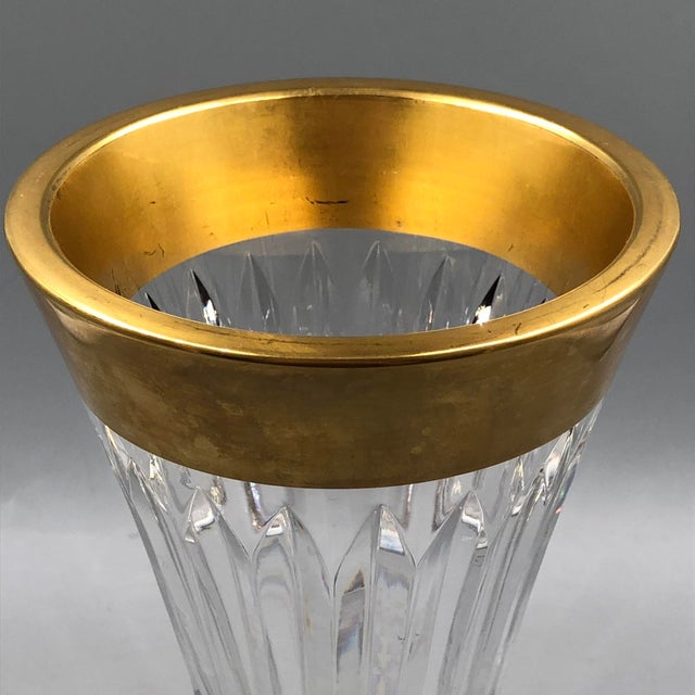 Ornamental Vase in High-Lead Crystal with Gilt Etching from Glashütte Klokotschnik, Germany, 1960s For Sale - Image 6 of 14