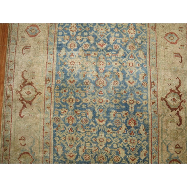 Antique Malayer Denim Blue Persian Rug For Sale - Image 4 of 6