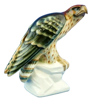 19th Century Porcelain Ceramic Eagle Sculpture by Alexandre Förster, Vienna